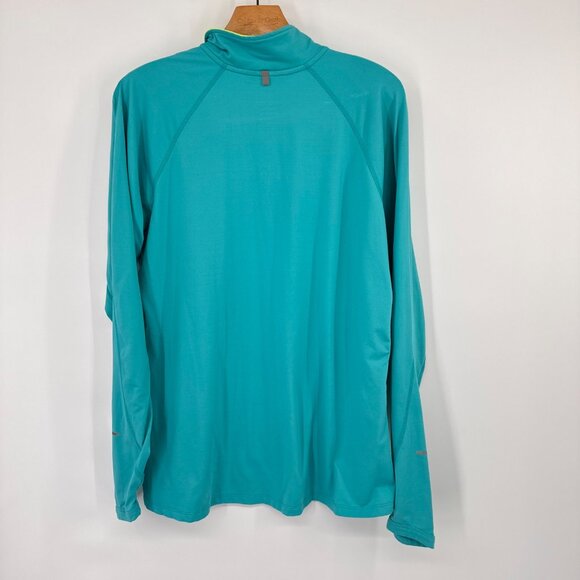 Nike Running Dri-FIT womens Long Sleeve Shirt size XL Turquoise - Picture 14 of 15